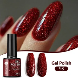 Lakier hybrydowy UR SUGAR nude z brokatem 7 ml Ml 098