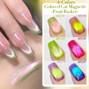 Lakiery hybrydowe kocie oko BORN PRETTY 6 kolorów 10 ml 242525