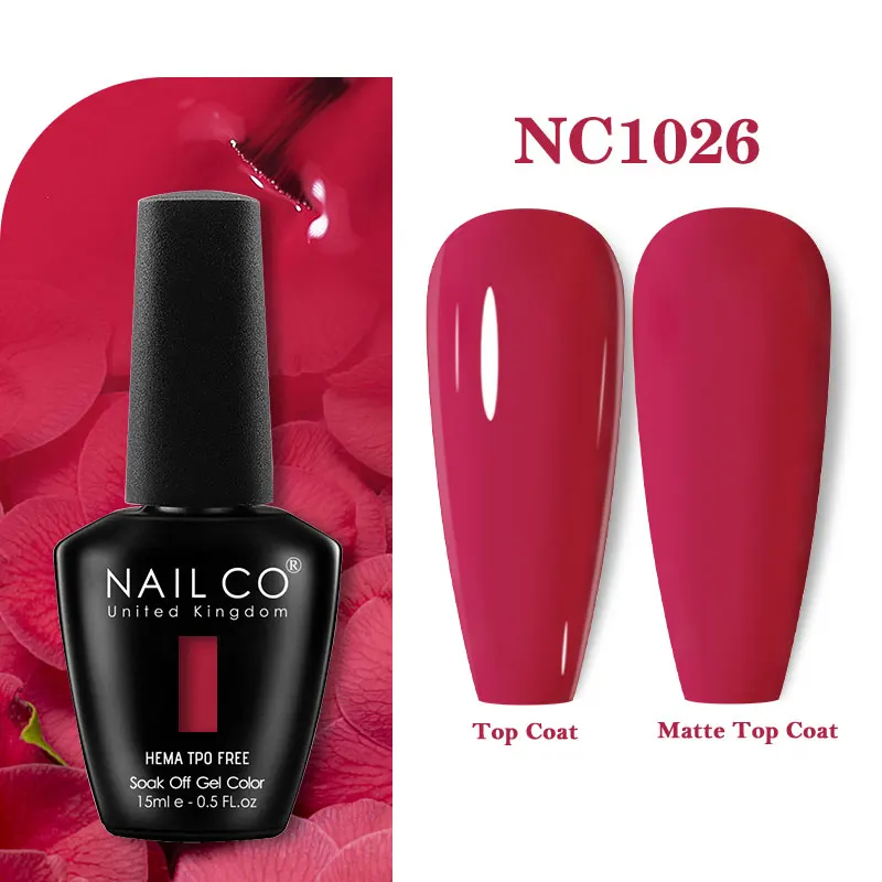 Lakiery hybrydowe NAILCO HEMA-FREE – 131 kolorów do wyboru 1026