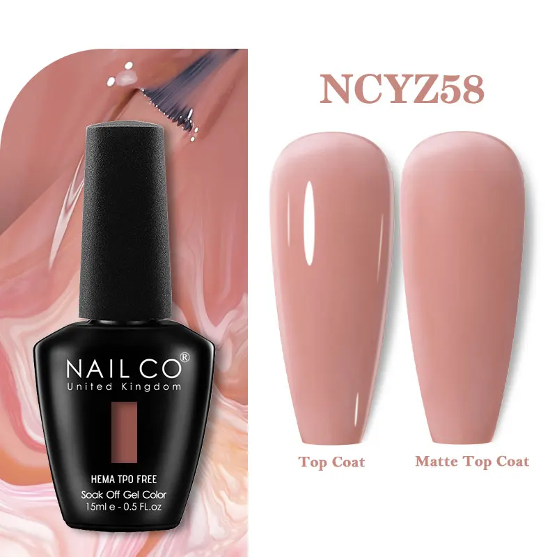 Lakiery hybrydowe NAILCO HEMA-FREE – 131 kolorów do wyboru Yz58