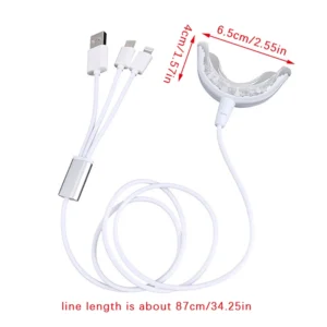 Lampa do wybielania zębów 16 LED 3 w 1 USB Niebieski