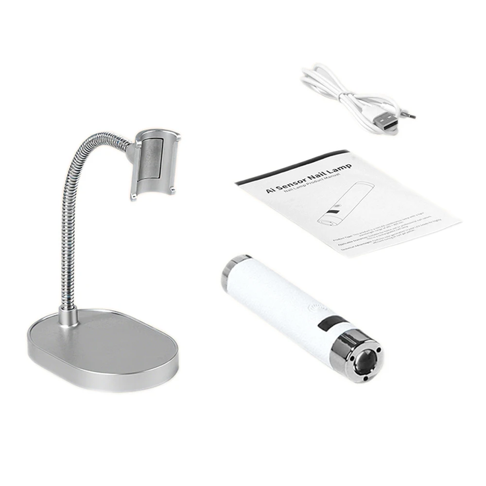 Lampa UV 2 w 1 do paznokci z magnetyczną podstawą Biały