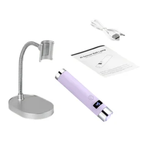 Lampa UV 2 w 1 do paznokci z magnetyczną podstawą Fioletowy