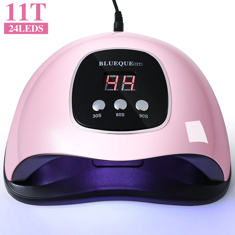 Lampa UV LED do paznokci 24 diody z kablem USB Różowy
