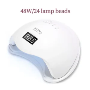 Lampa UV LED do paznokci z wyświetlaczem LCD – 4 timery Biały