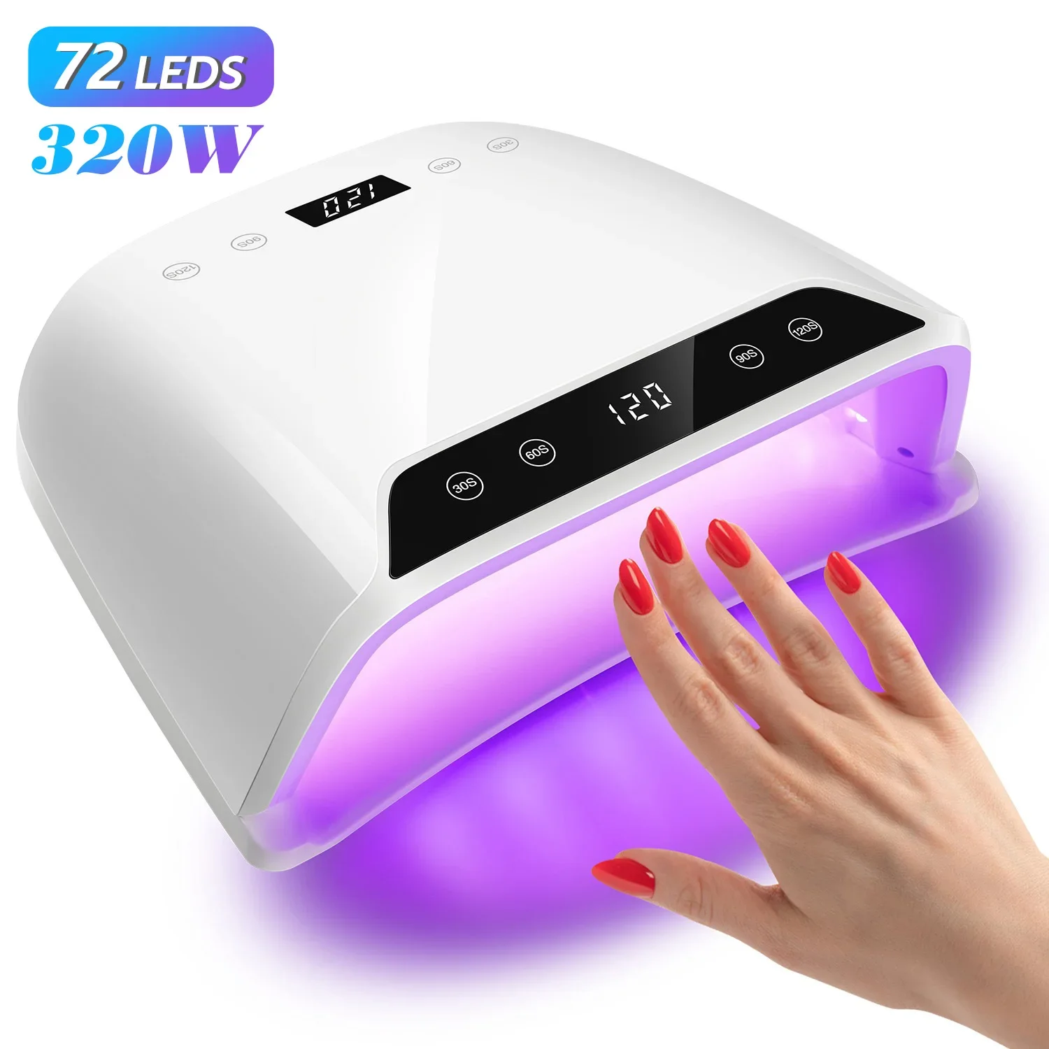 Lampa UV LED do paznokci 480W, 108 diod, 4 ustawienia timera Z32