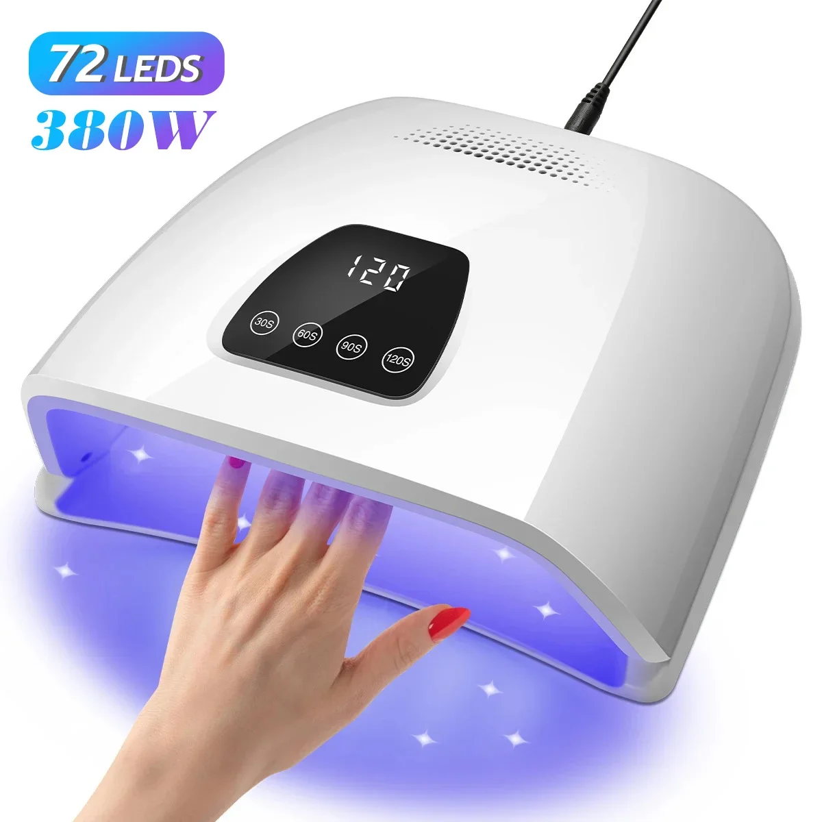 Lampa UV LED do paznokci 480W, 108 diod, 4 ustawienia timera Z33