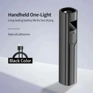 Lampa UV LED do paznokci mini przenośna z wyświetlaczem Czarny