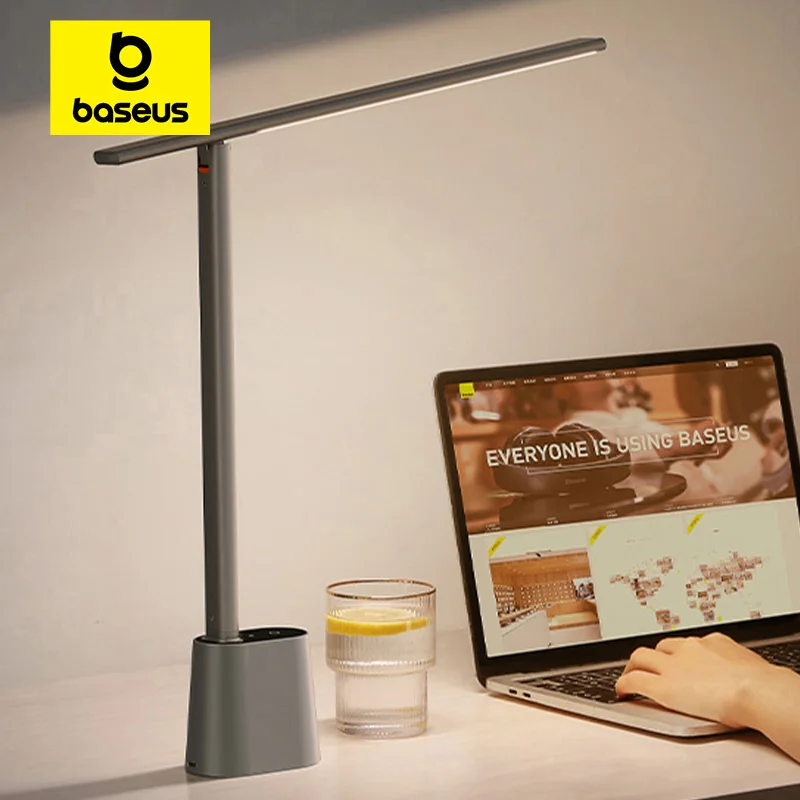 Lampka biurkowa Baseus LED z inteligentną adaptacją jasności Biały