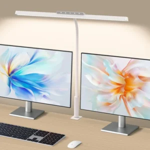 Lampka biurkowa LED z klipsem z pamięcią i sterowaniem dotykowym Czerwony