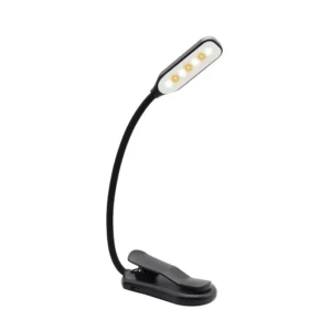 Lampka do czytania LED z klipsem, 7 diod, 3 tryby barwy Zmienny