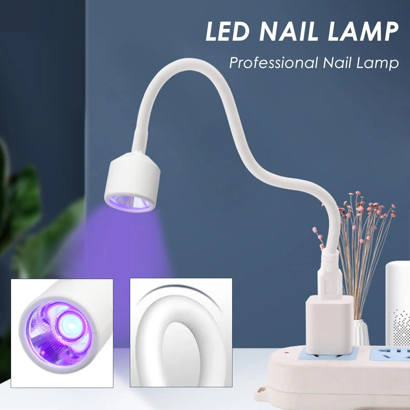 Lampka UV LED do paznokci z elastyczną gęsią szyją Uniwersalny