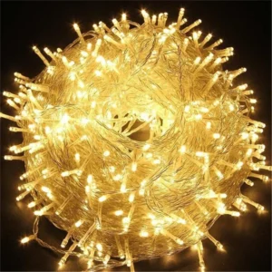 Lampki choinkowe LED 10 m, 100 diod, wtyczka EU 220 V Biały