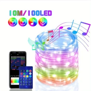 Inteligentne lampki LED Bluetooth RGB - girlanda z synchronizacją muzyki 10m led string light