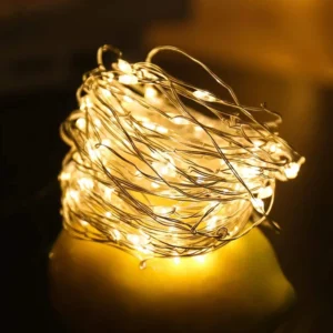 Lampki LED na druciku miedzianym - wodoodporna girlanda DIY 1-5 m żółty