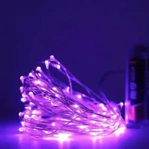 Lampki LED na drucie miedzianym - girlanda wodoodporna Fioletowy