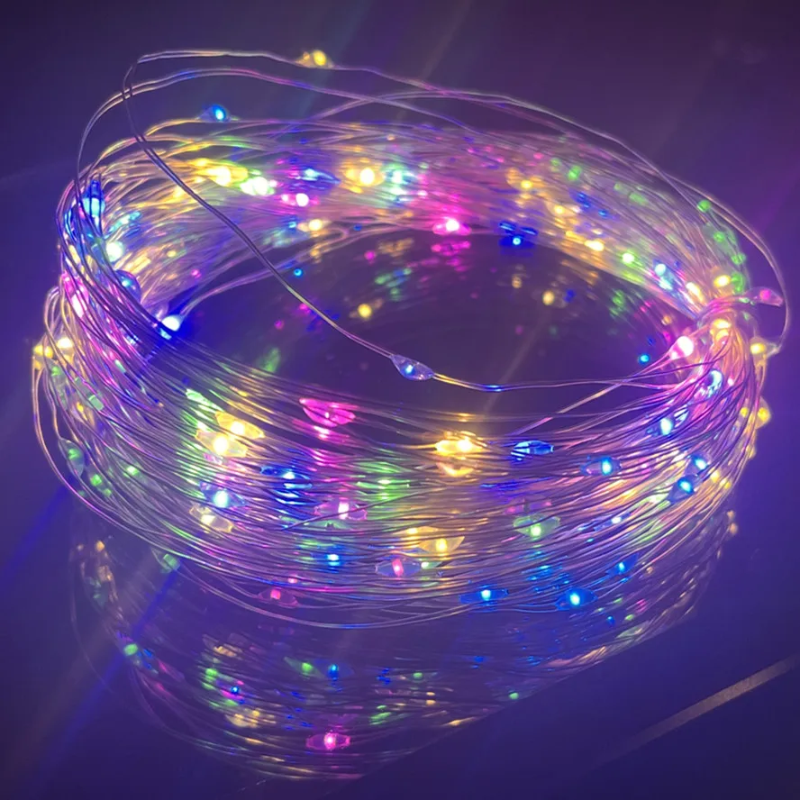 Lampki LED na druciku zasilane USB do dekoracji Rgb