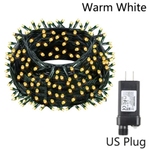 Lampki LED girlanda zewnętrzna 10-100 m z pilotem Warm us light