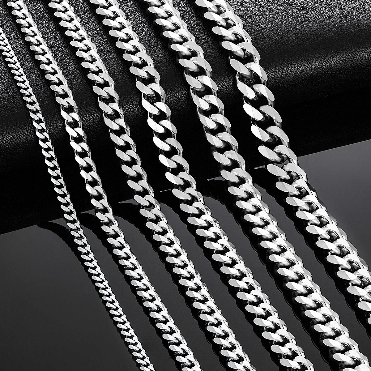 Łańcuch kubański ze stali nierdzewnej męski 5.0mm thickness