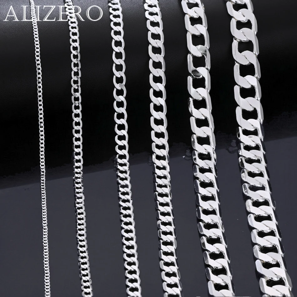 Łańcuszek na szyję unisex z karabińczykiem szerokość 2-12 mm Width 2mm