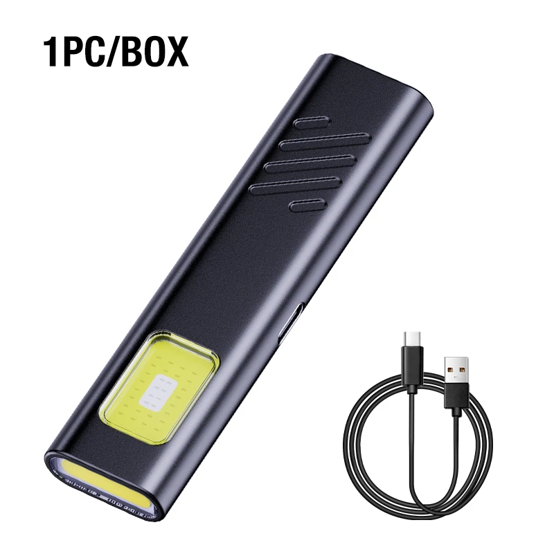 Wielofunkcyjna latarka brelokowa COB USB – 9 kolorów, na kemping i spacery Rgb