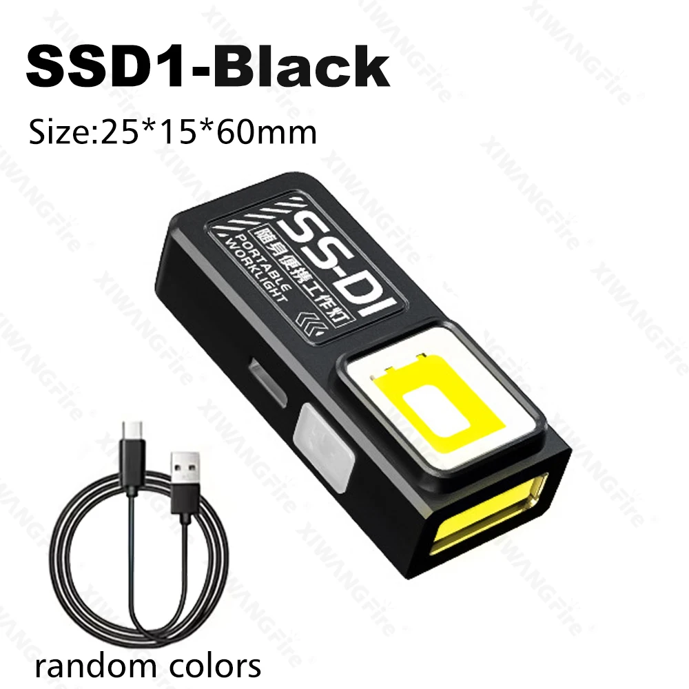 Wielofunkcyjna latarka brelokowa COB USB – 9 kolorów, na kemping i spacery Zimna biel