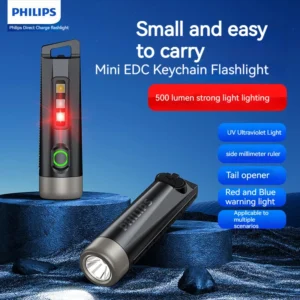 Latarka EDC Philips SFL1121 Mini na brelok – akumulator, do turystyki i campingu Biały