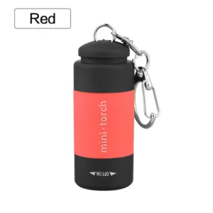 Latarka LED wielofunkcyjna USB na brelok – wodoodporna, do campingu i wędrówek żółty