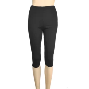 Legginsy Capri z wysokim stanem plus size Czarny