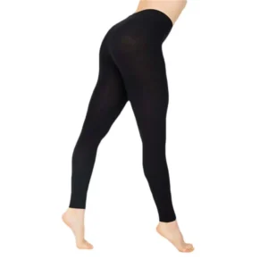 Damskie legginsy z wysokim stanem Milk Silk na jesień i zimę Czarny
