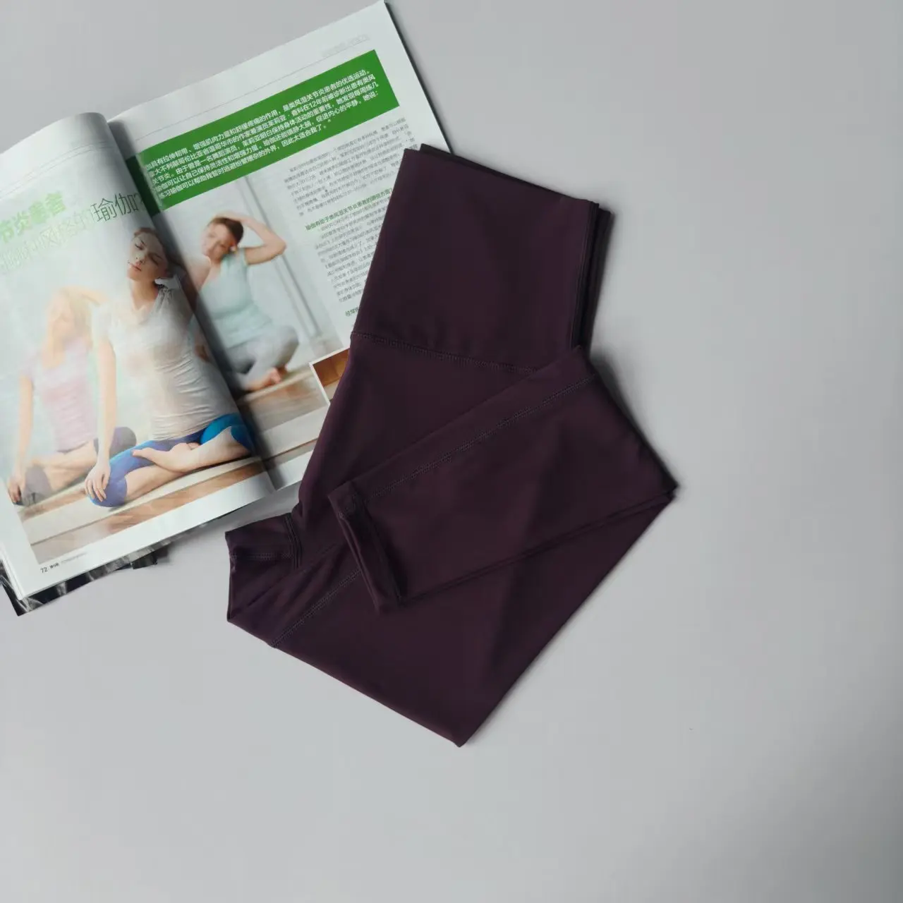 Legginsy damskie z wysokim stanem do jogi i fitnessu Pupurple