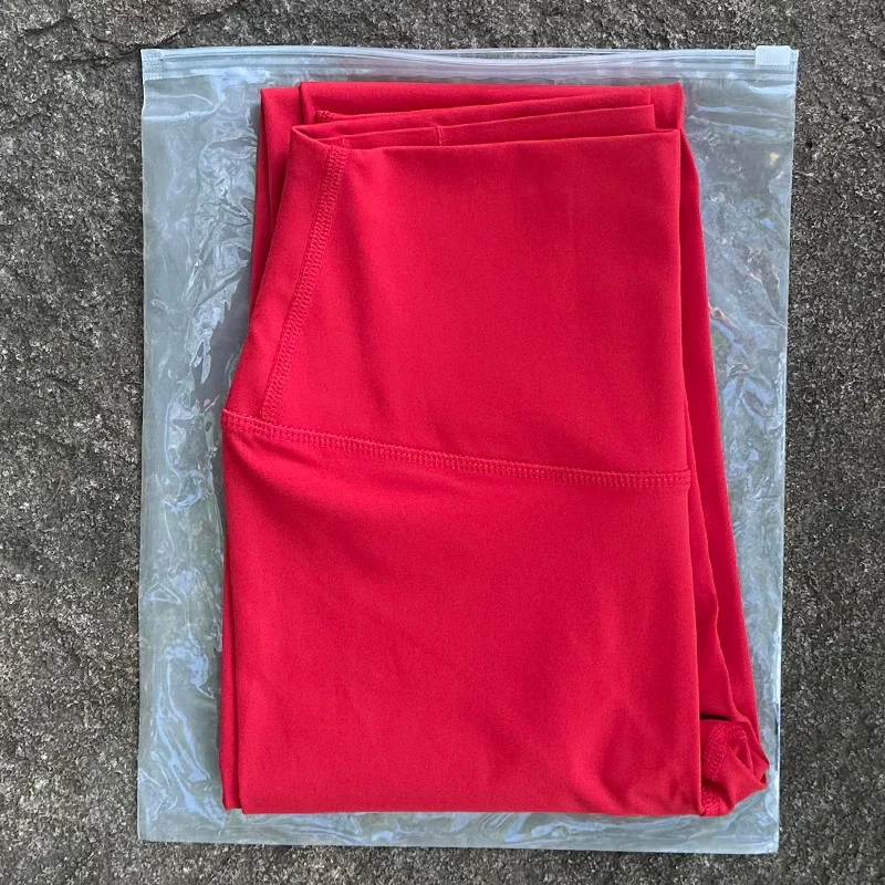 Damskie legginsy do jogi z wysokim stanem Czerwony