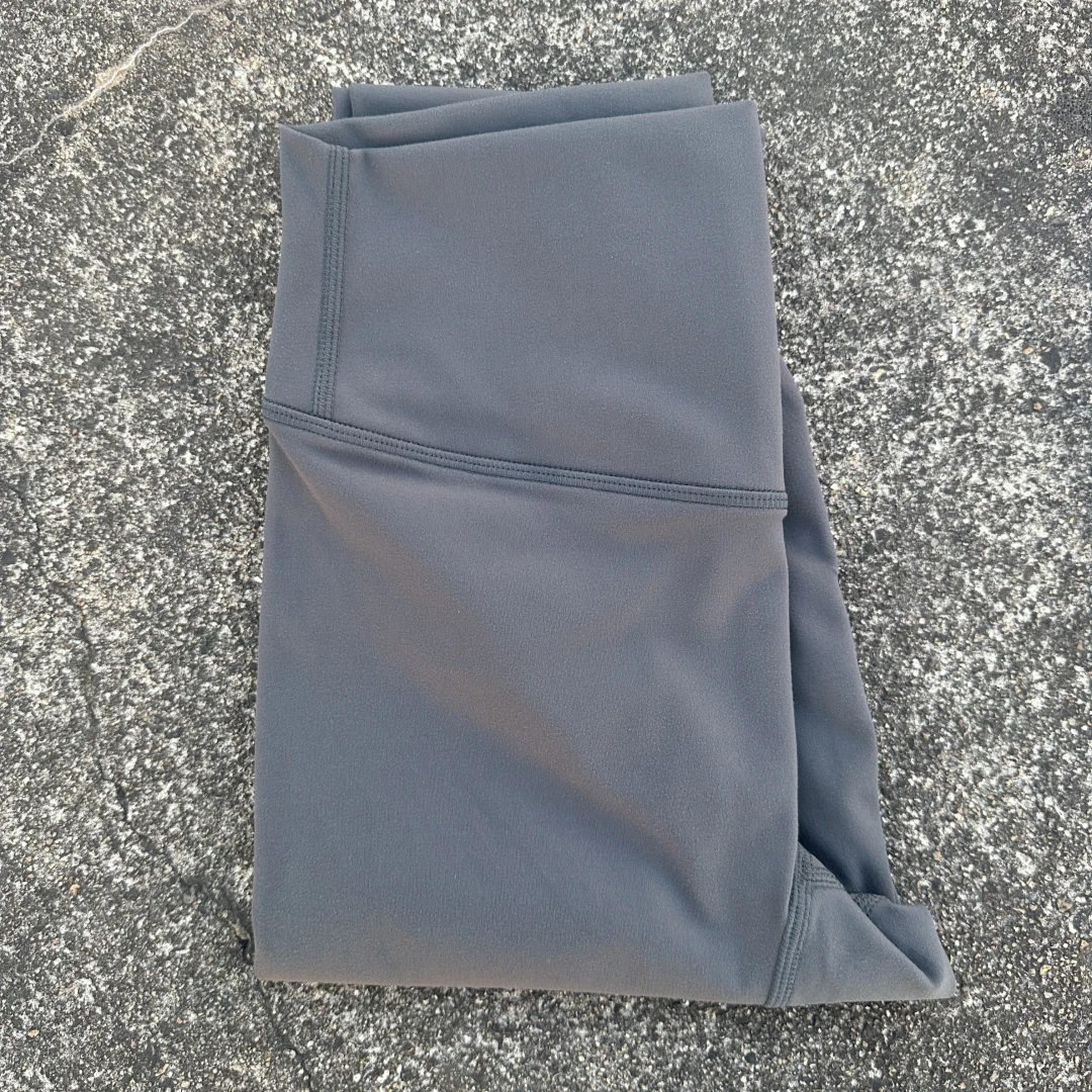 Legginsy do jogi z wysokim stanem, gładkie i miękkie Popiół grafitowy