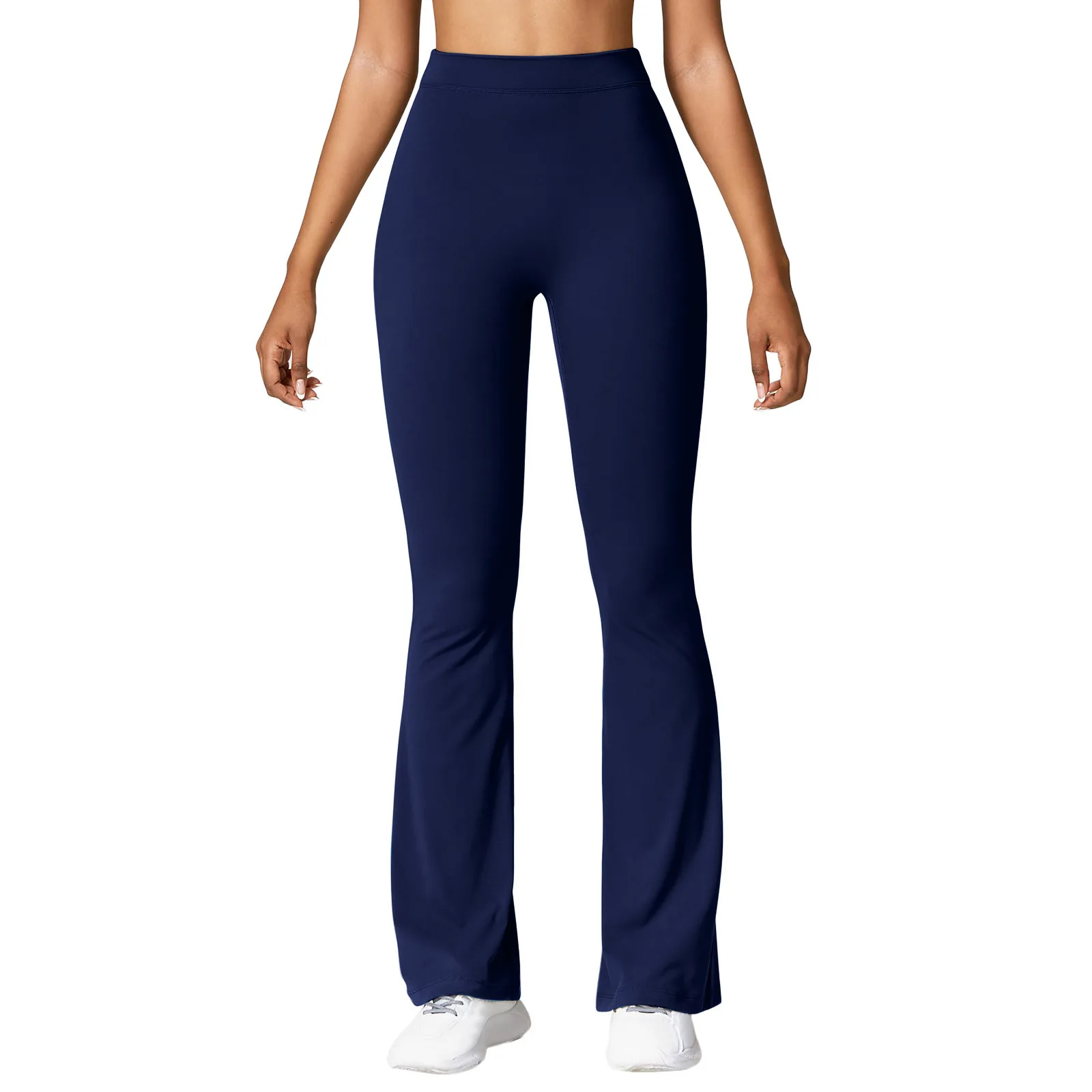 Legginsy push up z wysokim stanem i efektem V Granatowy