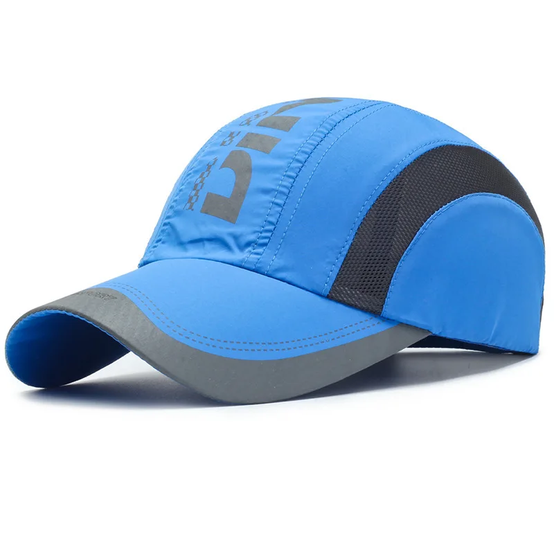 Lekka oddychająca czapka z daszkiem do biegania unisex Błękitny