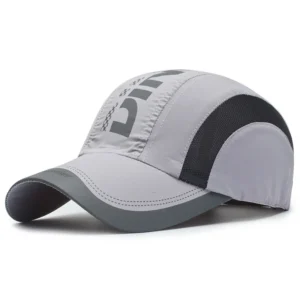 Lekka oddychająca czapka z daszkiem do biegania unisex Szary