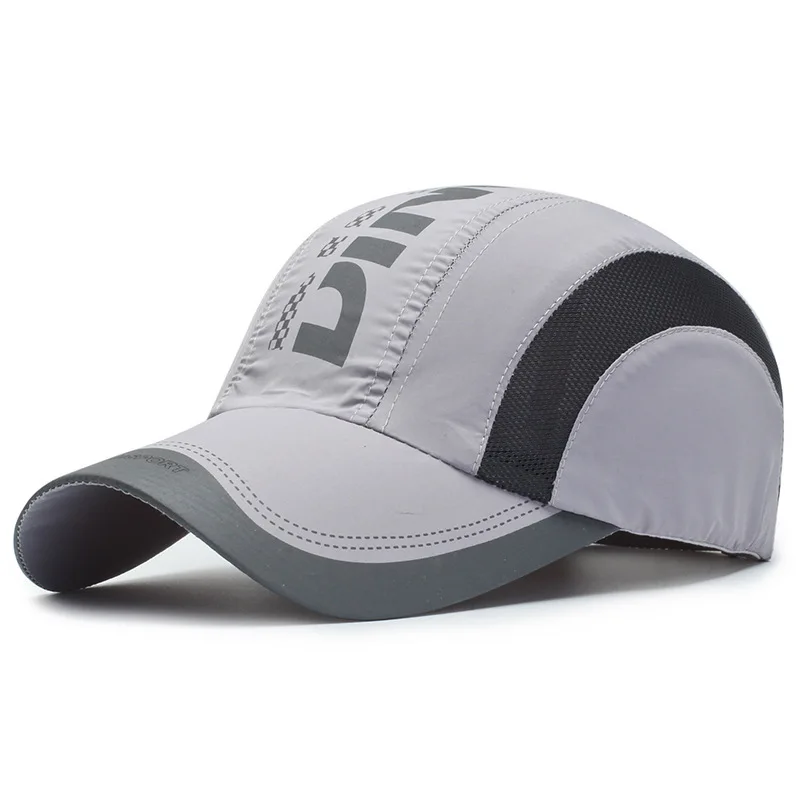 Lekka oddychająca czapka z daszkiem do biegania unisex Szary