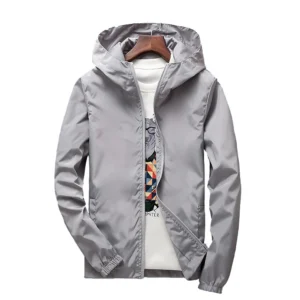 Lekka kurtka z kapturem unisex na rower i camping Image color dz