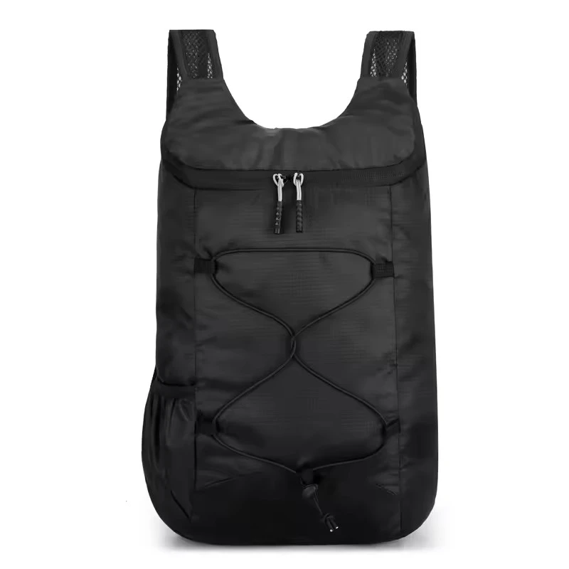 Lekki Składany Plecak Outdoorowy Unisex Czarny