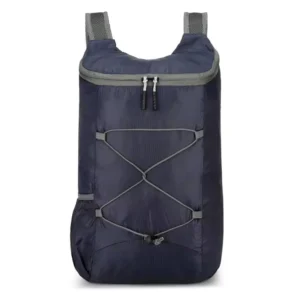 Lekki Składany Plecak Outdoorowy Unisex Ciemnoniebieski