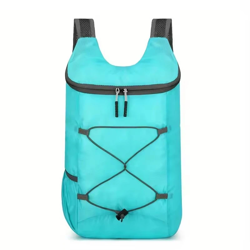 Lekki Składany Plecak Outdoorowy Unisex Niebieski