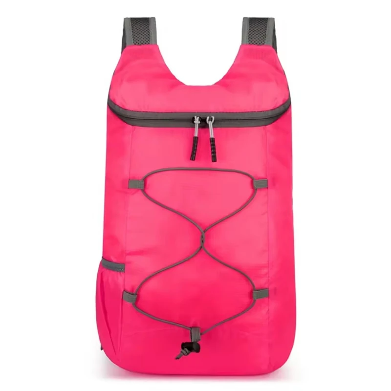 Lekki Składany Plecak Outdoorowy Unisex Różowy