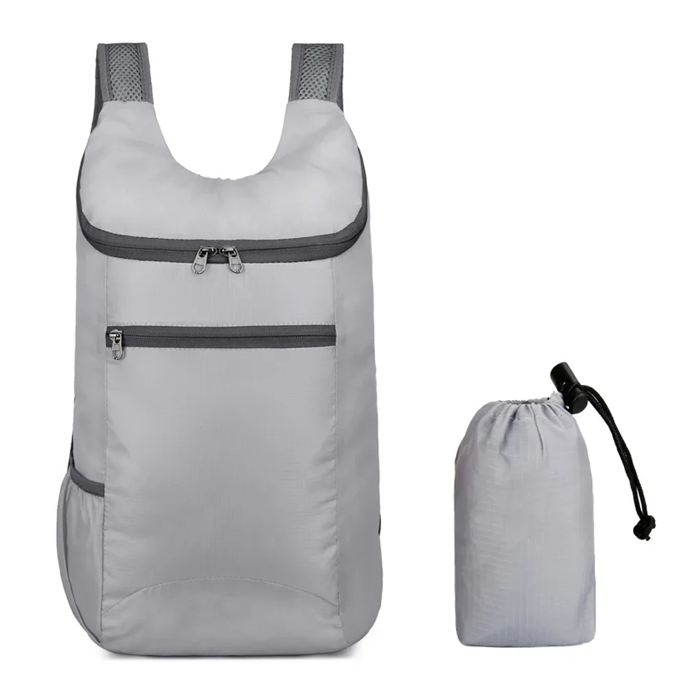 Lekki składany plecak wodoodporny na podróż i sporty outdoor Szary