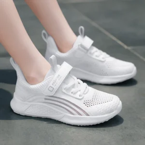 Lekkie buty sportowe dziecięce siatkowe sneakersy Biały