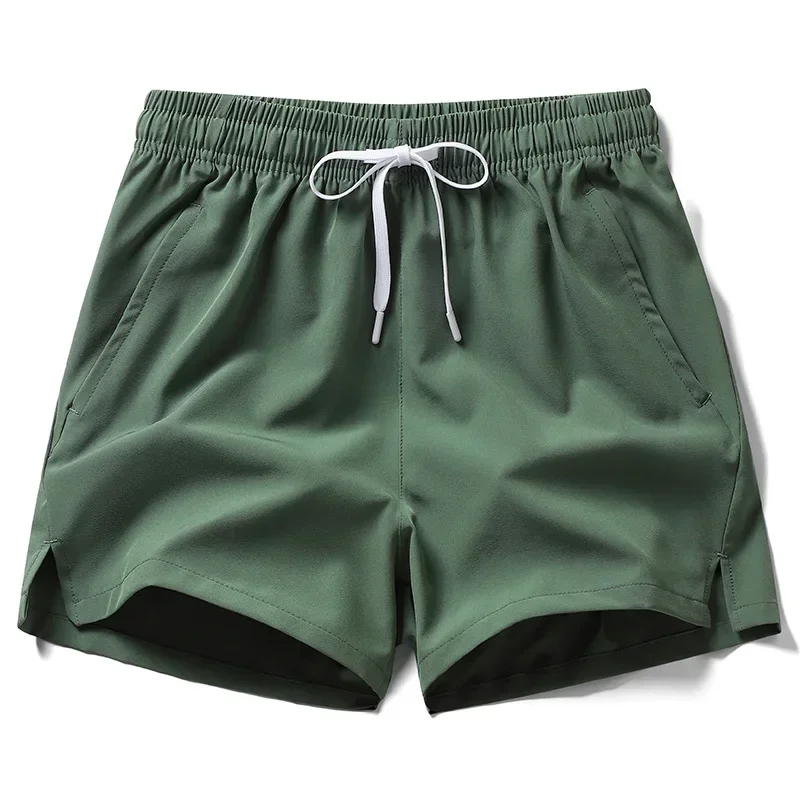 Lekkie szorty sportowe męskie z kieszeniami Khaki