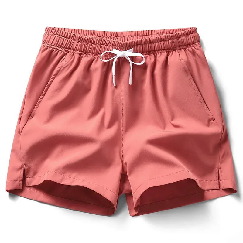 Lekkie szorty sportowe męskie z kieszeniami Czerwony