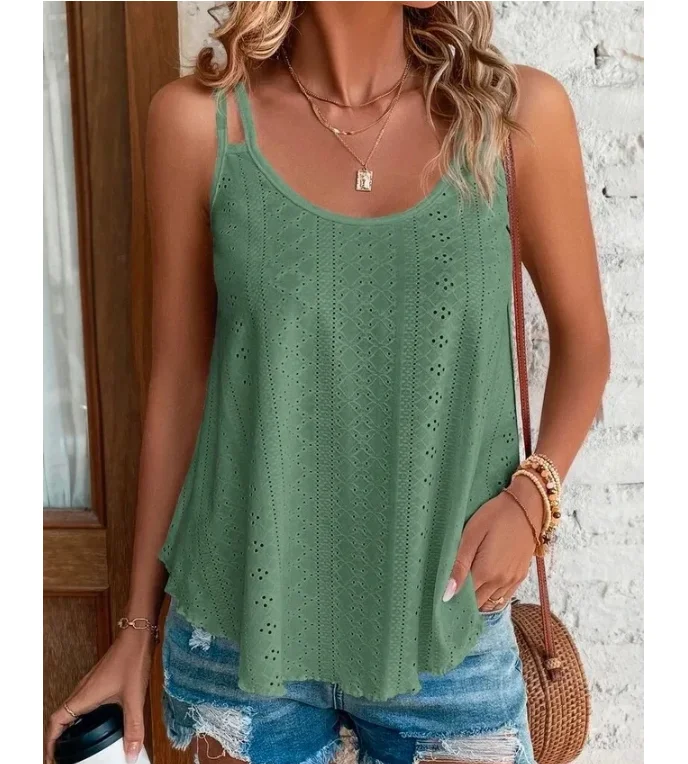 Letni top damski boho z ażurowym wykończeniem Style3