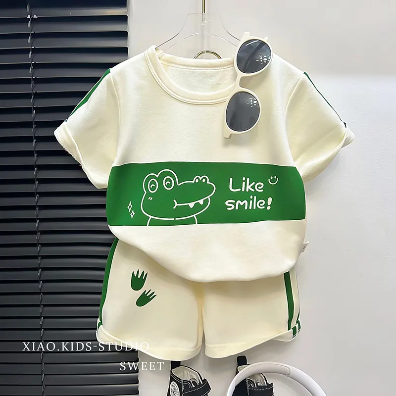Letni zestaw dziecięcy t-shirt i spodenki dla malucha Style3