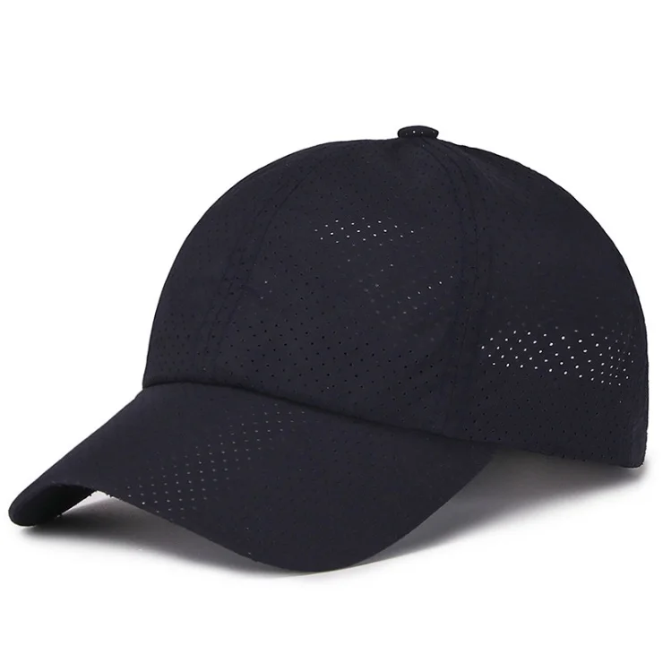 Letnia czapka z daszkiem siateczkowa snapback przeciwsłoneczna Czarny
