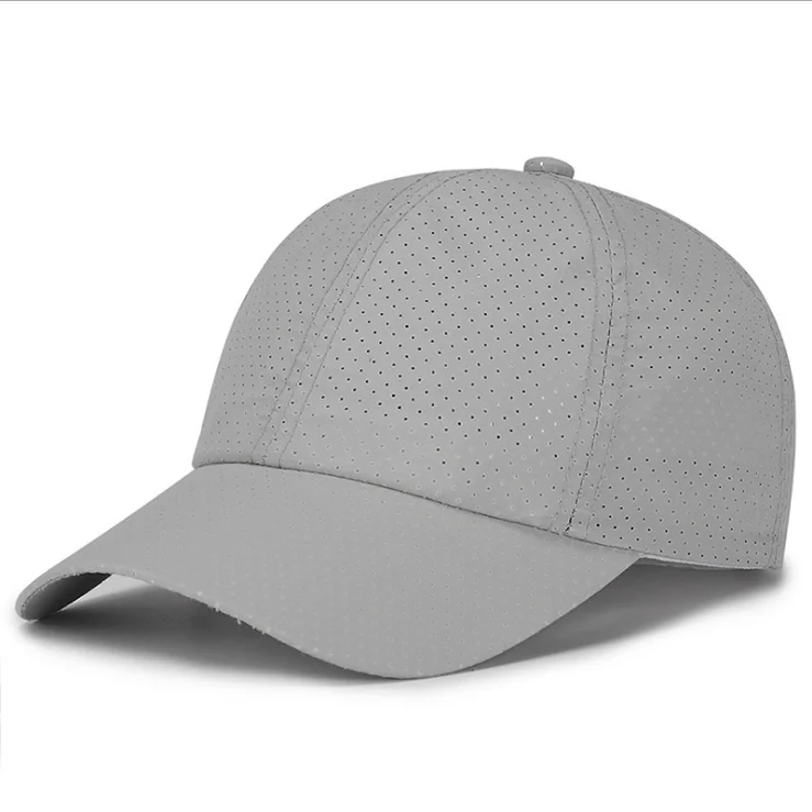Letnia czapka z daszkiem siateczkowa snapback przeciwsłoneczna Jasny szary